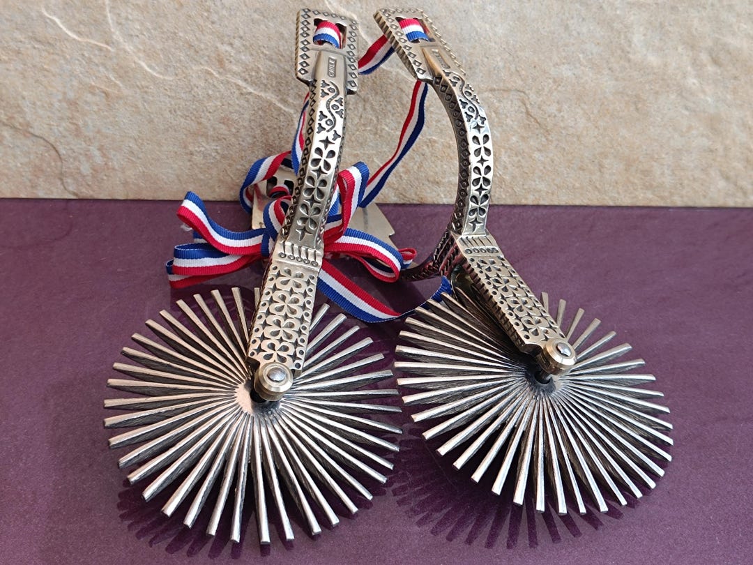 Spurs Rider Spurs for Horse Riding – Stainless Steel Equestrian Spurs With Leather ...