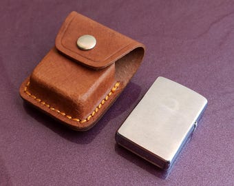 ZIPPO Petrol Lighter in Leather Belt Case for Lighter, Collectible Zippo Lighter, Made In USA, Antique Zippo Lighter, Vintage Petrol Lighter