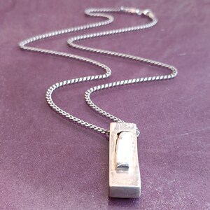 925 Silver Mother Of Pearl Pendant With Necklace, Silver Pendant, Italian Silver Jewellery, Antique Pendant, Vintage Pendant, Italy image 10