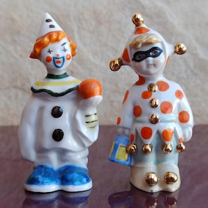 SELTENE NaLda-Clowns-Figuren, Clown-Porzellan, sehr seltene Vintage-Porzellanfigur, Sammler-Clown, einzigartiges NaLda-Spanien-Porzellan