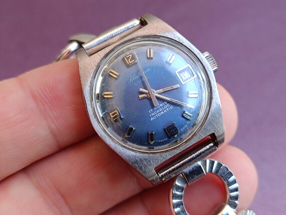 1960s BLATTINA LUXE 17 Rubis Incabloc Automatic Swiss… - Gem