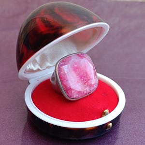 Anello in argento 925 con rubino, anello in argento con rubino, anello in cristallo di rubino, pietra dei desideri, anello in argento con rubino, cristallo curativo, anello con rubino