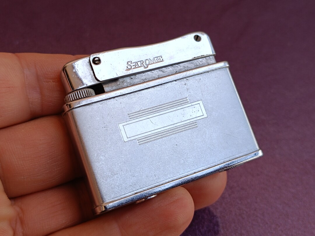 SAROME Liquid1 Vintage Collectible Lighter, Antique Sarome Petrol
