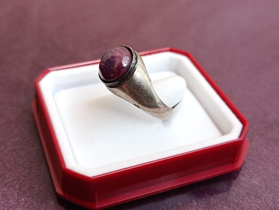 925 Silver Star Ruby Ring, Ruby Silver Ring, Star… - image 9