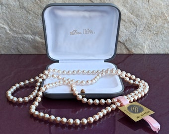 1970 Pearl Velina Reina Necklace, Velina Reina Pearl, White Pearl Necklace, Pink Pearl Necklace, Antique Pearl Necklace, Velina Reina