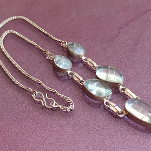 Rock Crystal 925 Silver Pendant, Antique 925 Silver Pendant, Unique Retro Pendant, Vintage Silver Pendant, Healing Crystal, Wishing Stone