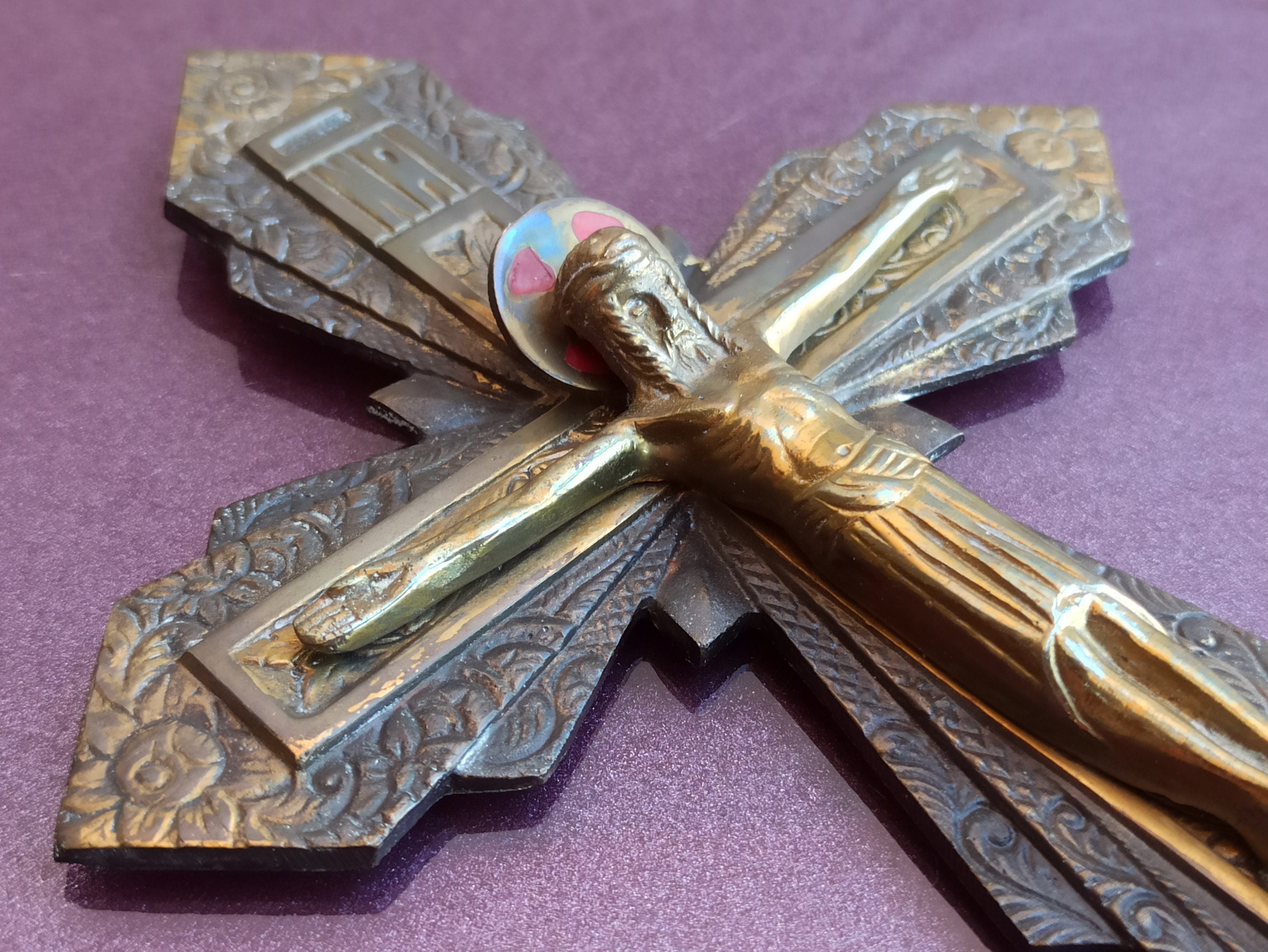 1950 INRI Religious Jesus Cross, Jesus Cruz, Old Religious Cross ...