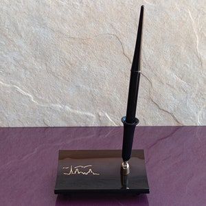 1970 Sovjet-vulpen op standaard, collectible pen, geschenkpen, grijze vulpen, retro vulpen, USSR pen, oude vulpen