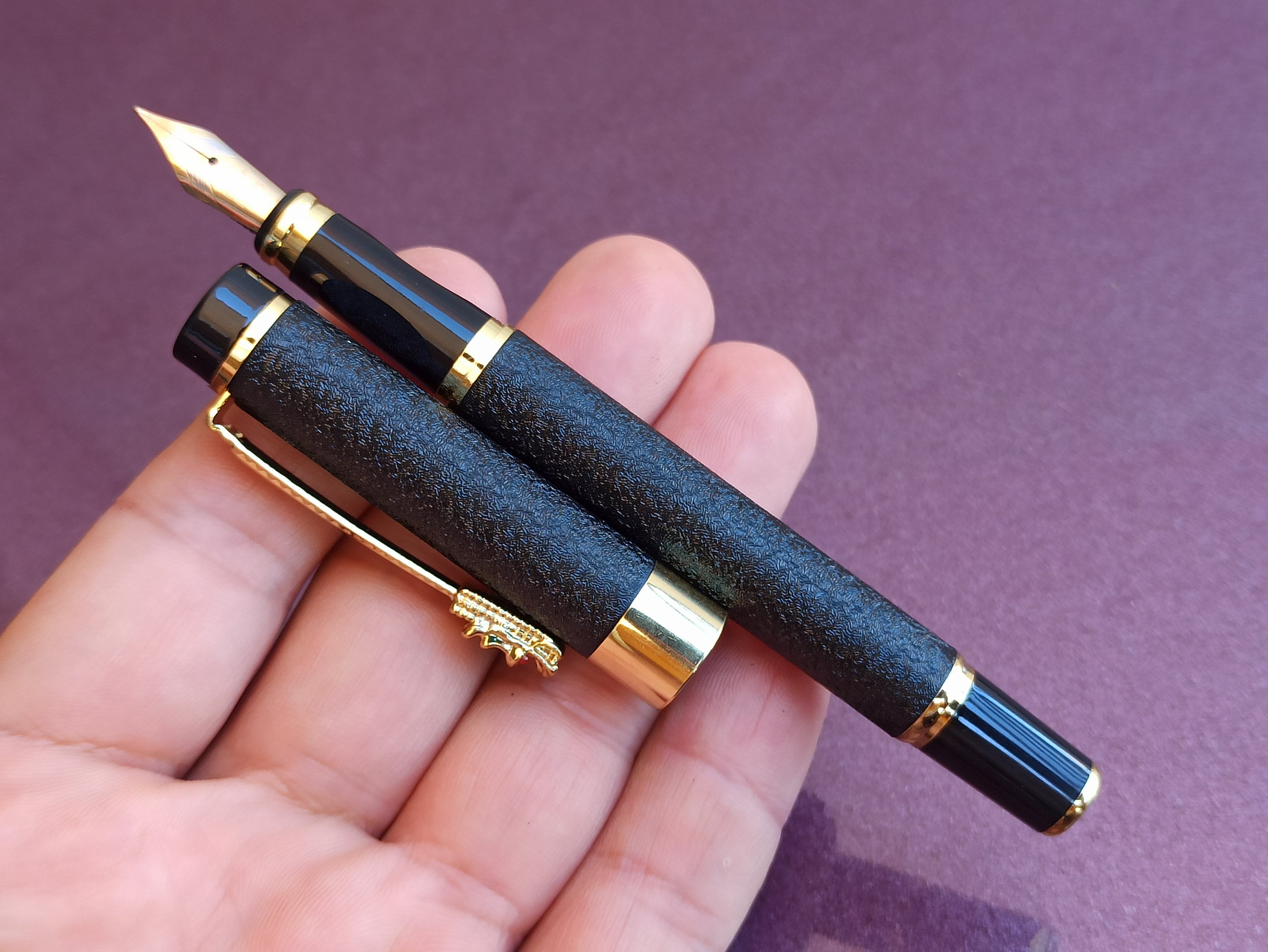 Artisan Tigereye Dragon Pen