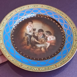 1920 FSC Carlsbad Fine Porcelain Czecho-Slovakia Round Plate, Collection Plate, Vintage Plate, Antique Plate, Color Plate, Czechoslovakia