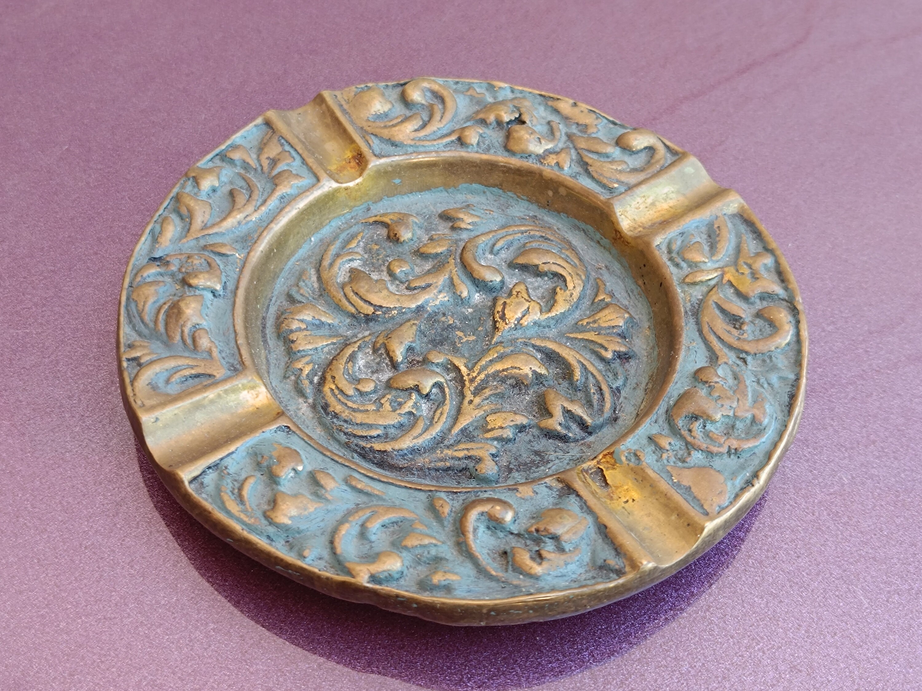 1960 Bronze Ashtray, Retro Bronze Ashtray, Vintage Ashtray