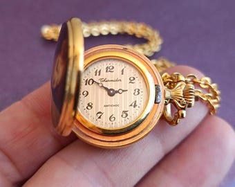 Thermidor Taschenuhr, Pariser Taschenuhr, Taschenuhr, französische Taschenuhr, Vintage-Tasche, Vintage-Uhr, alte Uhr, Gold gefüllte Uhr