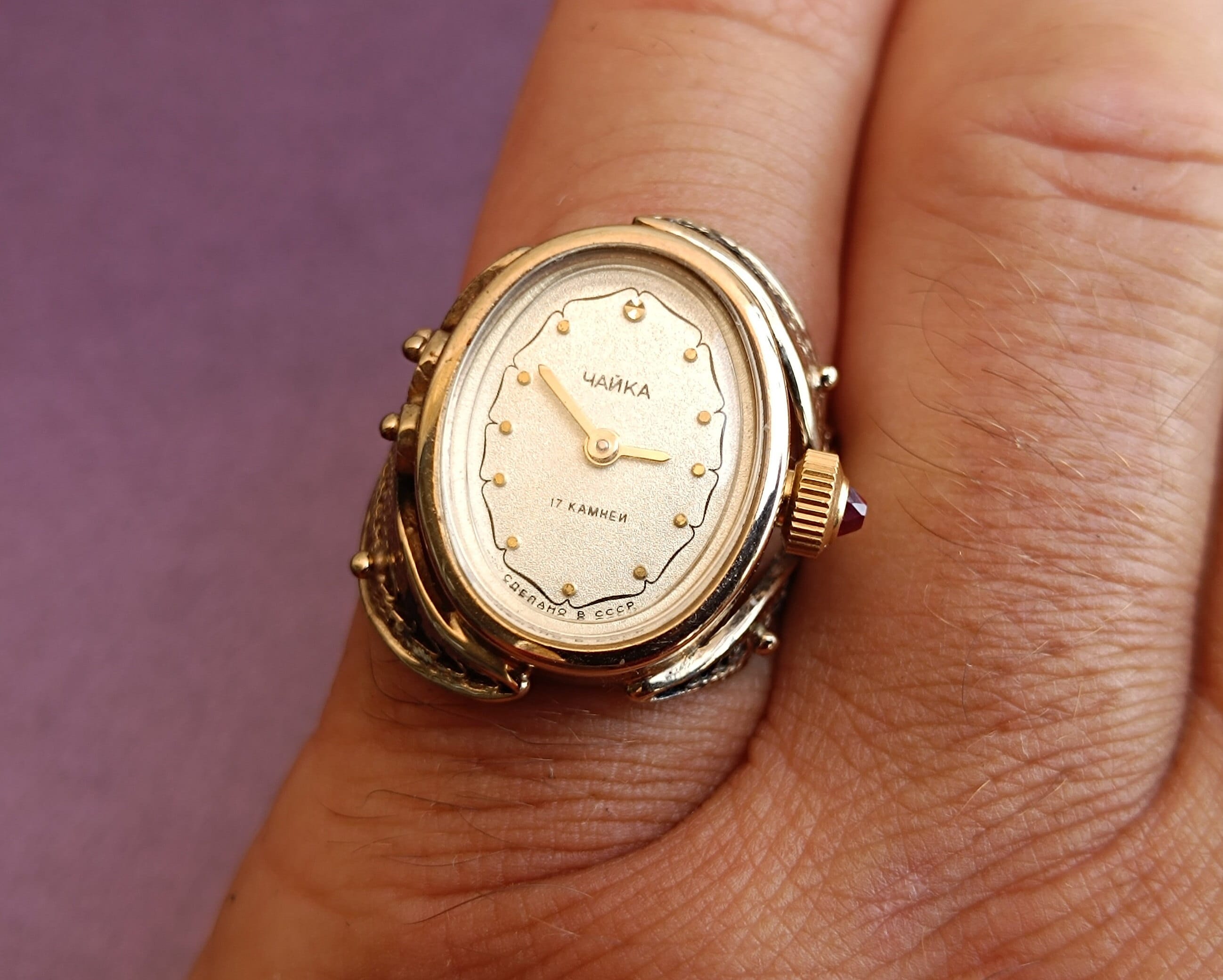 綺麗な稼働品ORIENT CAMEO MECHANICAL RING WATCH 綺麗な稼働品ORIENT