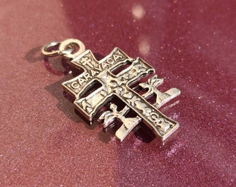 Caravaca Metal Cross Pendant, Caravaca De La Cruz, Vera Cruz, Santísima Vera Cruz, Religious Cross Catholic Crucifix, Angels, Christ, Virgin