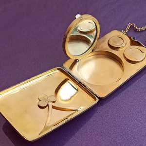 1910 Gold gefüllte Geldbörse aus Sterlingsilber mit Spiegel, Karten- und Geldscheinhalter