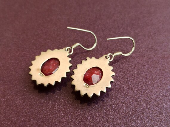 Ruby 925 Silver Earrings, Ruby Silver Earrings, S… - image 6