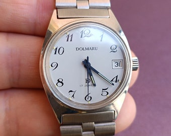 1980 DOLMARU 17 Rubis Incabloc Schweizer mechanische Uhr, Vintage mechanische Uhr, Dolmaru Uhr, Automatikuhr