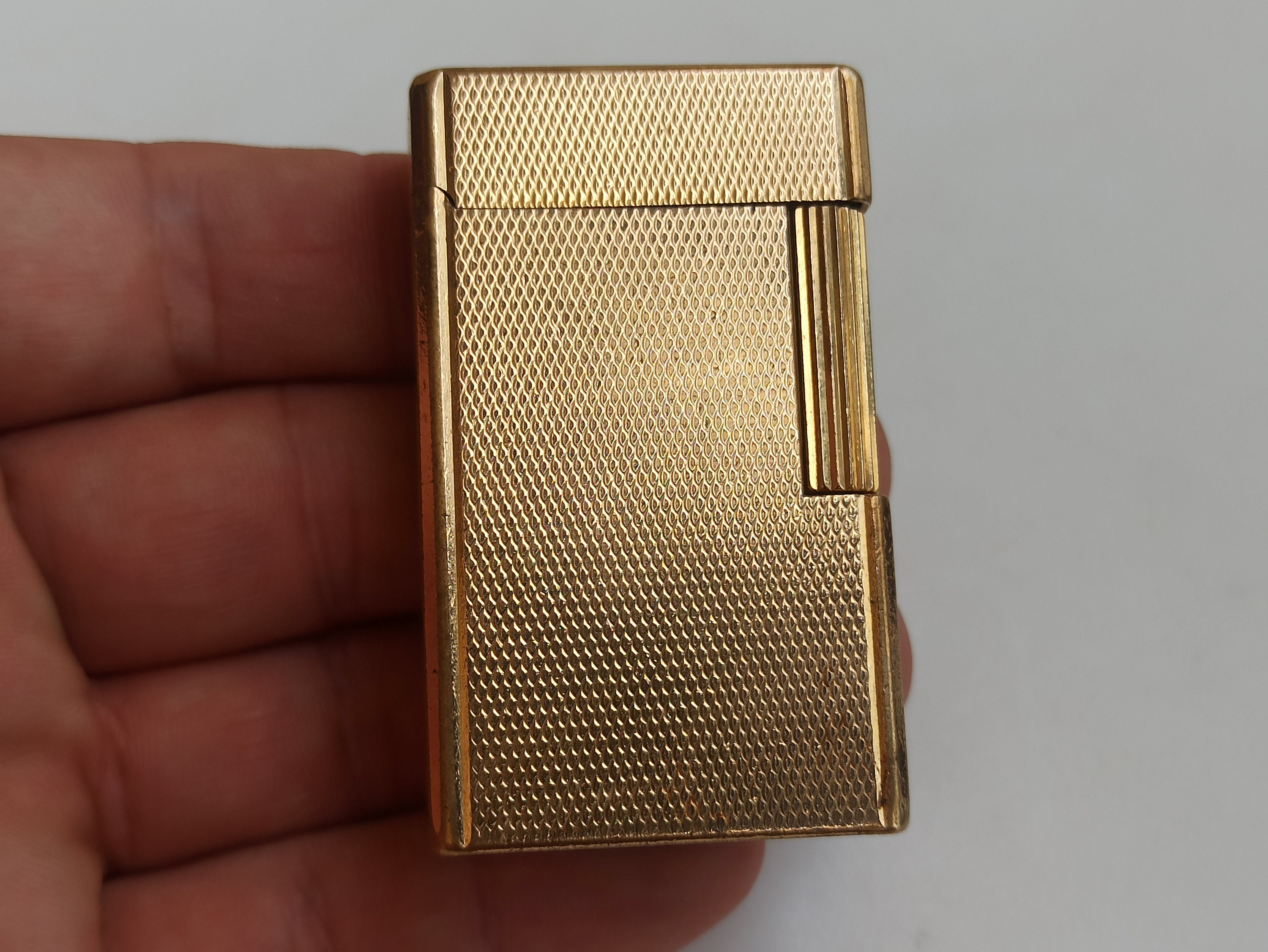S.T. DUPONT 金メッキ 20ミクロンライター、アンティークポケット