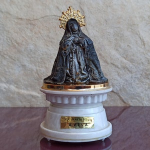 AVILA Santa Teresa De Jesús, Saint Teresa of Jesus, Saint Teresa of Ávila Sculpture, Ancient Saint Sculpture, Silver Plated Saint Figure