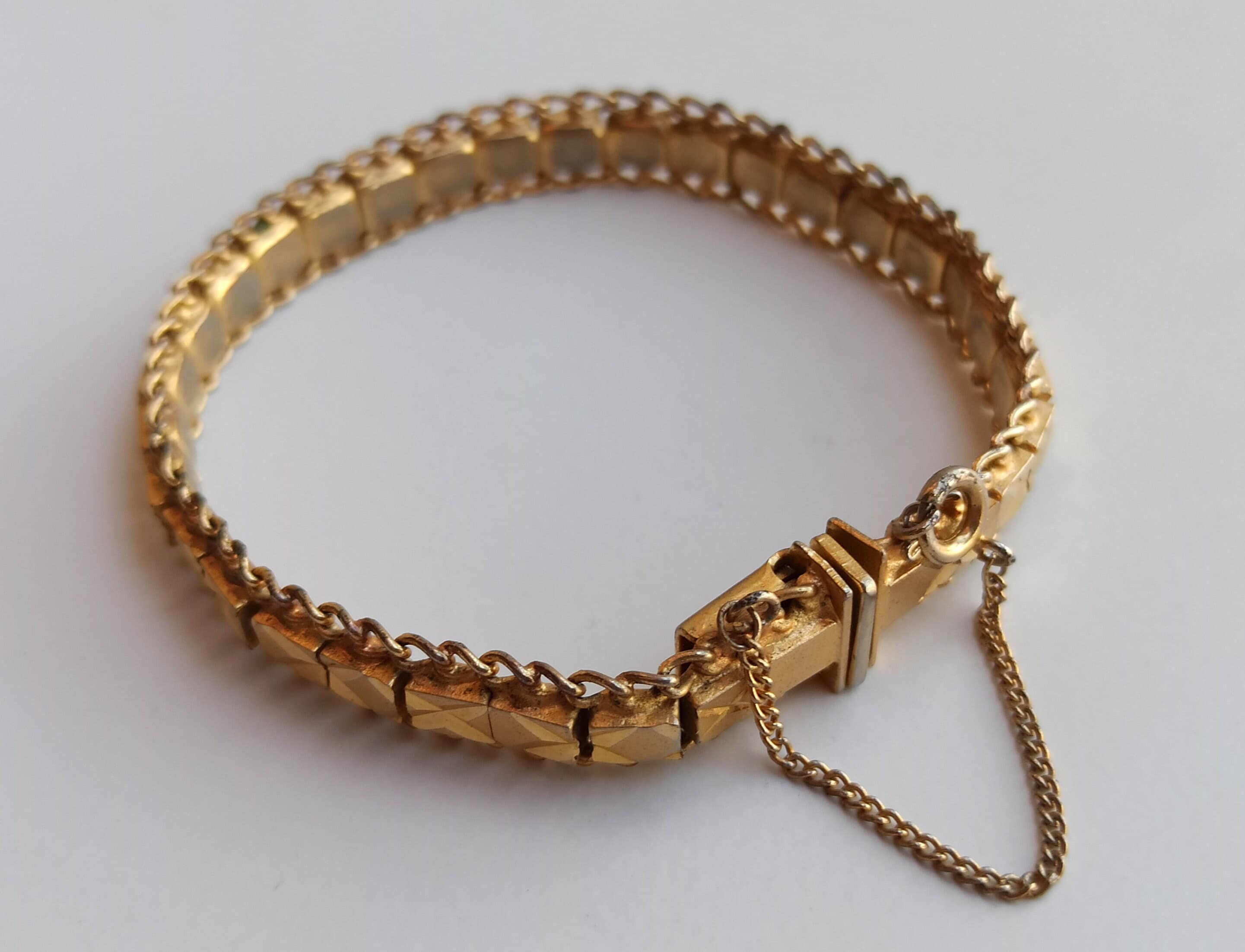 Antieke MILBA vergulde armband vintage vergulde armband - Etsy Nederland