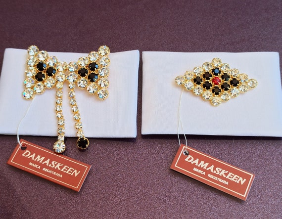 DAMASKEEN Gold Plated Brooch, Vintage Brooch, Spanish Vintage 