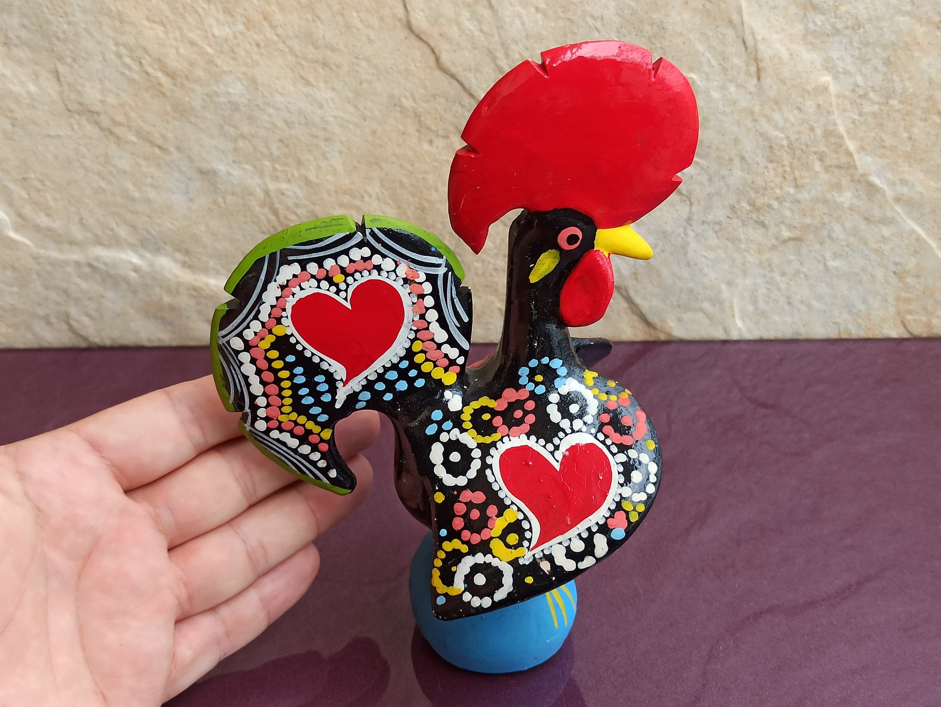 Rooster of Barcelos Porcelain, Symbol of Portugal, Rooster of