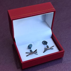 1980 Silver Plated Cufflinks, Vintage Cufflinks With Details, Retro Cufflinks, Antique Cuff Links
