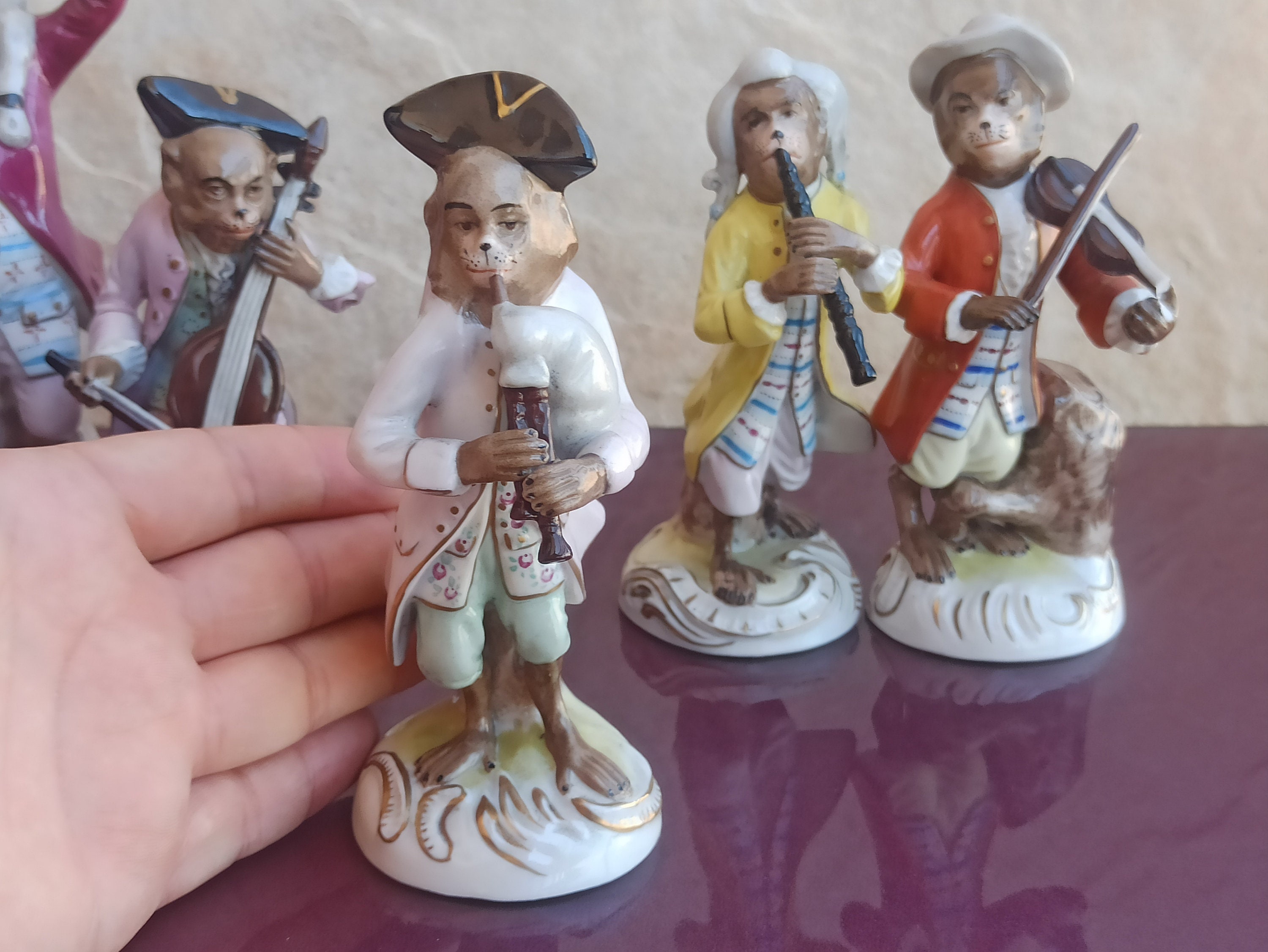 1900 Sitzendorfnach, Meissen Style Porcelain, Antique Monkey