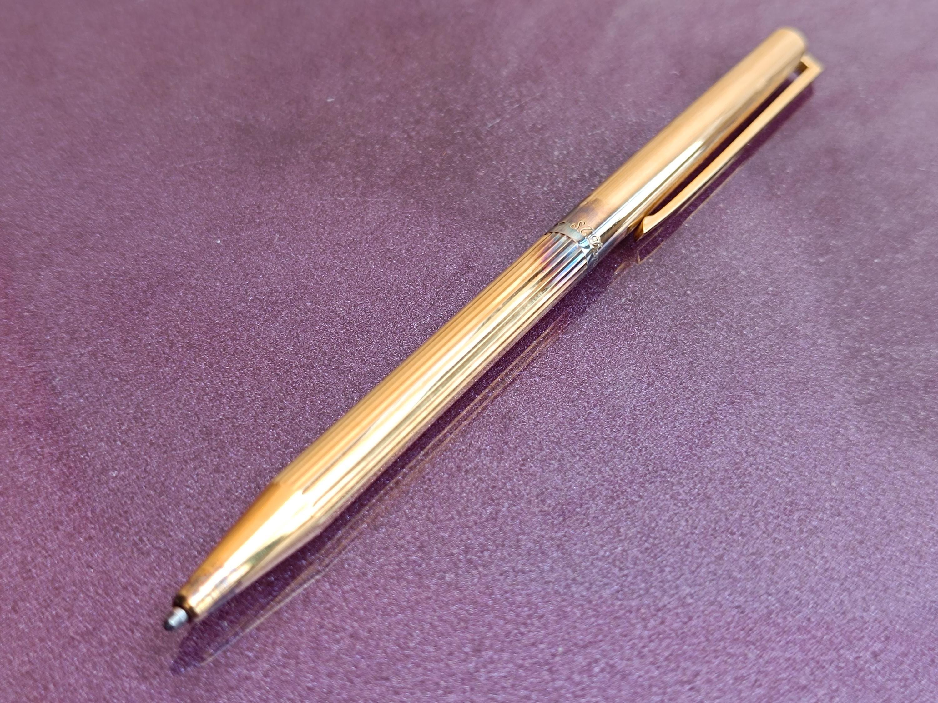 925 Silver S.T. Dupont Ballpoint Pen in Original Box, Sterling