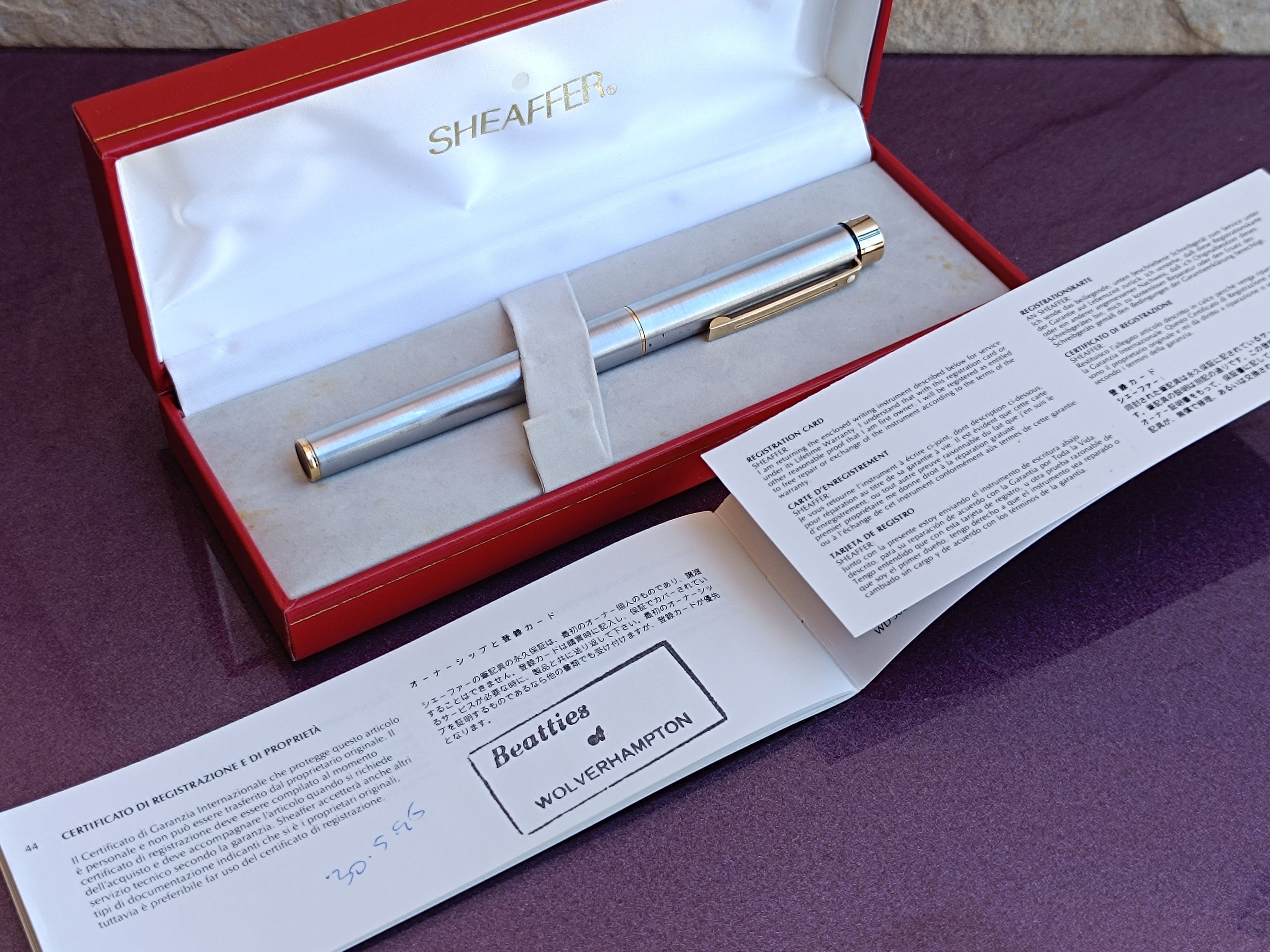 14K Gold Nib Sheaffer Ink Pen, Gold Filled Fountain Pen, 585 Gold