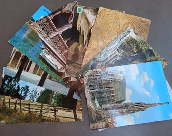 SET of 10 Post Cards, Pack Postcards, Random Vintage Postcards, Posted Post Cards, Antique Post Cards, Old Postcards, Retro Postcards