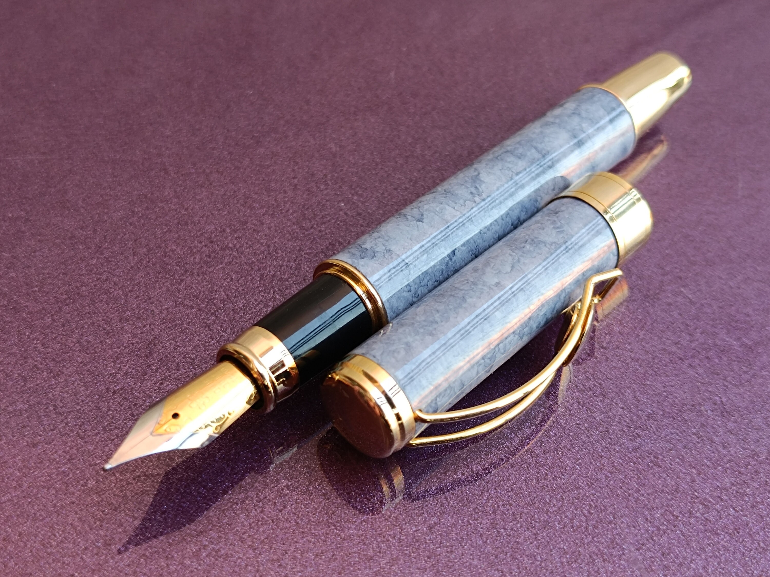 Iridium Point Germany Fountain Pen, Ink Pen, Gold Filled Fountain