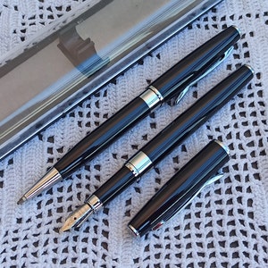 Set Of 2 Fountain Pen And Ballpoint Pen, Vintage Fountain Pen, Retro Ballpoint Pen, Antique Fountain Pen, Iridium Point Germany