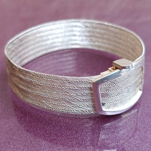 900 Silver GURSEL Bracelet, Handmade Silver Bracelet, Celestial Jewelry, Silver Bracelet, Art Deco Chain Bracelet, Silver Bracelet