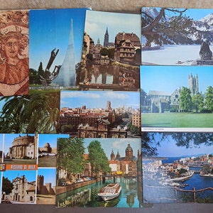 SET of 10 Post Cards, Pack Postcards, Random Vintage Postcards, Posted Post Cards, Antique Post Cards, Old Postcards, Retro Postcards