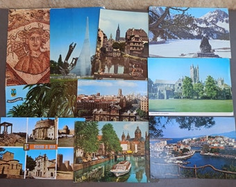 SET of 10 Post Cards, Pack Postcards, Random Vintage Postcards, Posted Post Cards, Antique Post Cards, Old Postcards, Retro Postcards