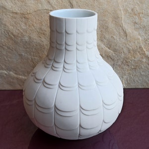 SCHERZER Bavaria Germany Vase, Scherzer Germany, Vintage Vase Germany, Vintage Porcelain Vase, White Porcelain Vase, Abstract Pattern Vase
