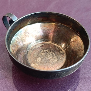 1900s IR 875 Silver Cup, Antique Silver Cup, Exclusive Silver Cup, 875 Silver, Vintage Silver Cup, Antique Silver, Silver Glass