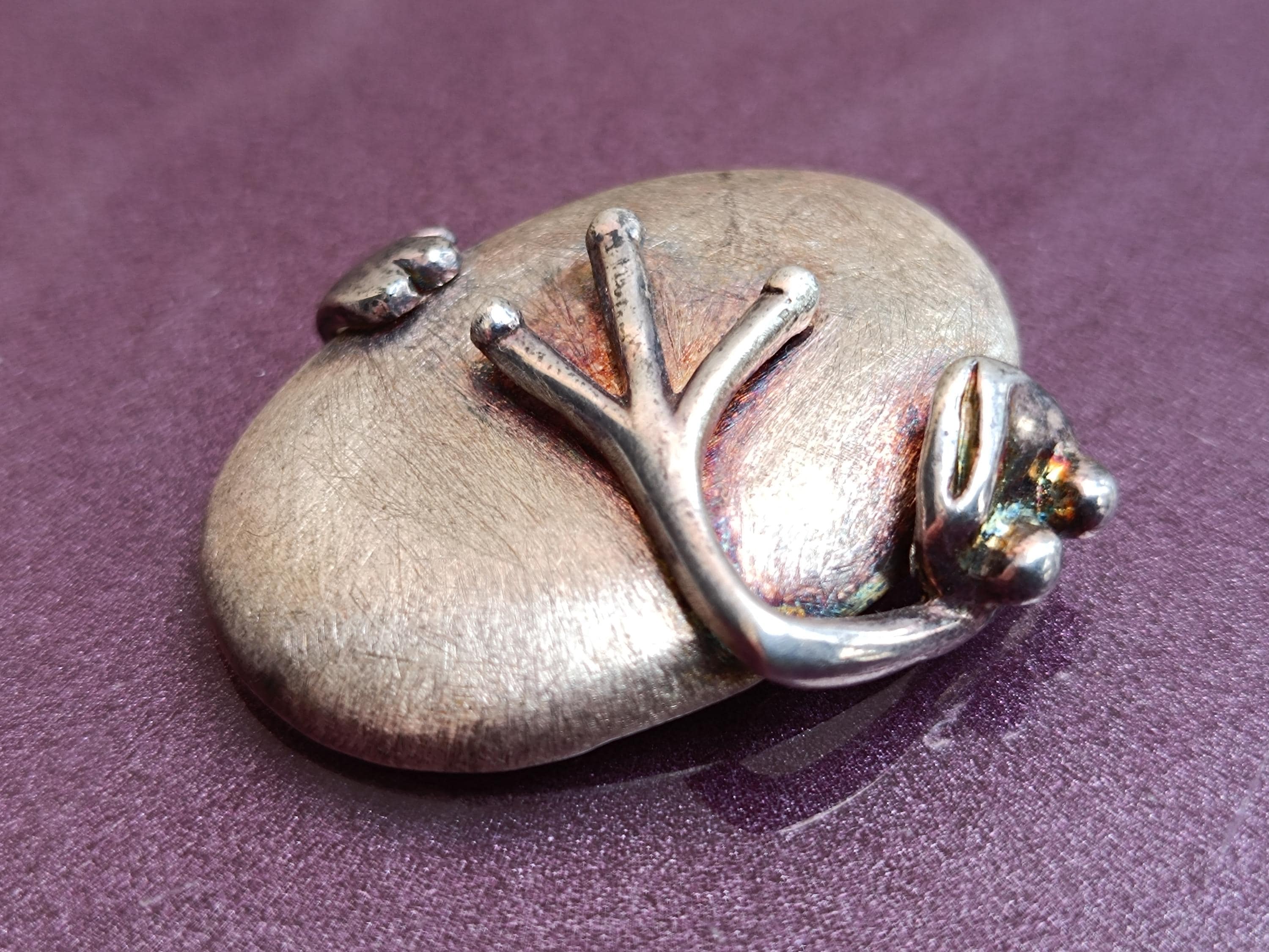 Porte-Clés Grenouille En Métal Argenté - Petit Animal Mignon - Pendentif Charm