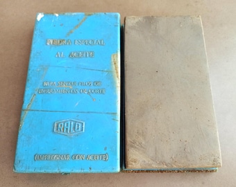 RALO Antieke scheermesslijpsteen, polijststeen, slijpsteen, messenslijpsteen, vintage slijpsteen in originele doos