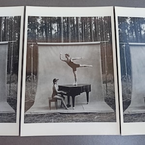 Zestaw 4 pocztówek, pocztówek FOTOFOLIO, pocztówek Vintage, pocztówek wysłanych, antycznych pocztówek, starych pocztówek, pocztówek retro