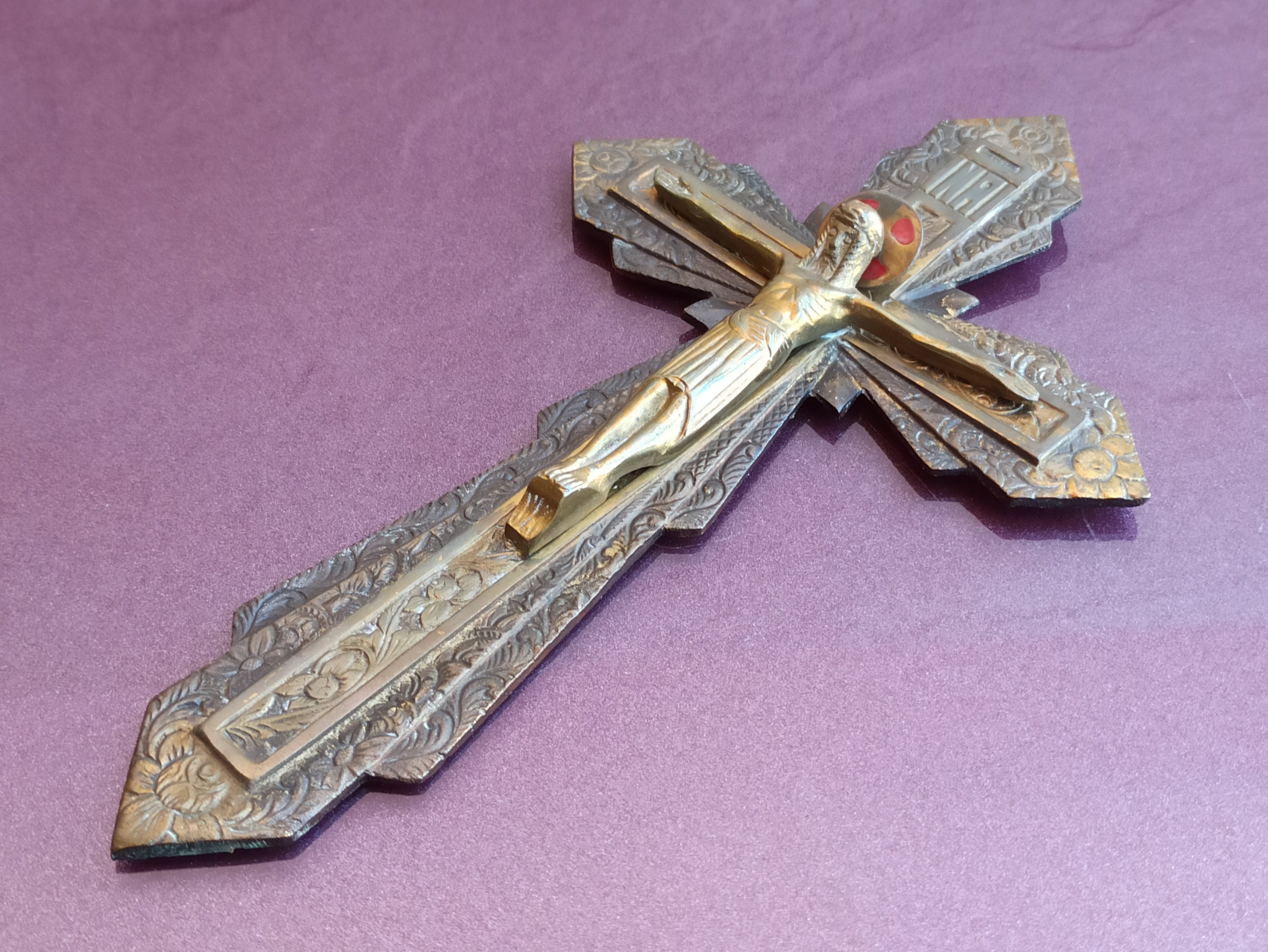 1950 INRI Religious Jesus Cross, Jesus Cruz, Old Religious Cross ...