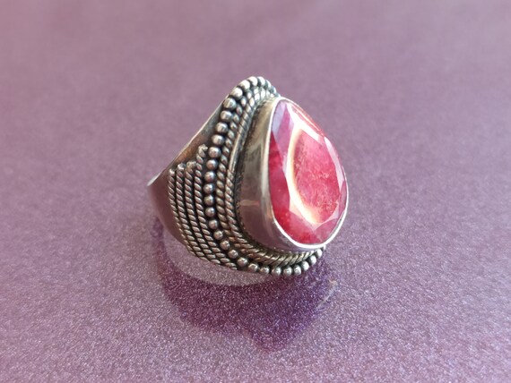 Ruby 925 Silver Ring, Ruby Silver Ring Silver, Si… - image 7
