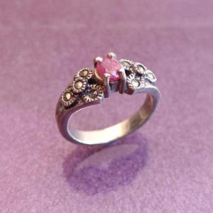 925 Silver Ruby Ring, Ruby Silver Ring Silver, Silver Ruby Ring, Vintage Ring, Antique Silver Ring, Retro Ring, Vintage Ruby Ring