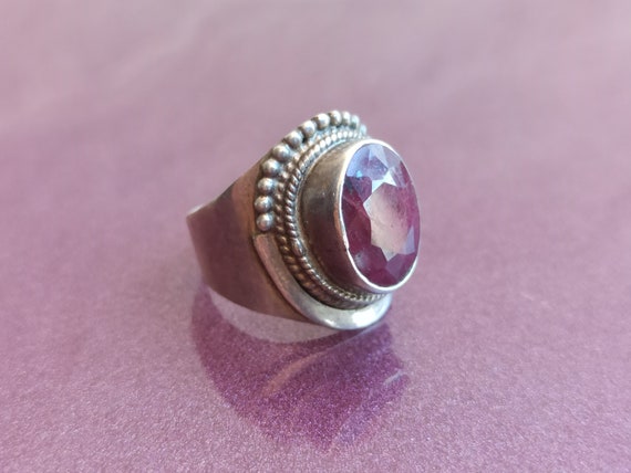 Ruby 925 Silver Ring, Ruby Silver Ring Silver, Si… - image 3