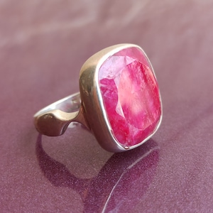 JC Ruby 925 Silver Ring, Ruby Silver Ring Silver, Silver Ruby Ring, Vintage Ring, Antique Silver Ring, Retro Ring, Vintage Ruby Ring