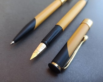 Platinum Point Fountain And Ballpoint Pen, Vintage Gold Filled Fountain Pen, Retro Fountain Pen, Antique Fountain Pen, Retro Spain Pen