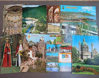 SET of 10 Post Cards, Pack Postcards, Random Vintage Postcards, Posted Post Cards, Antique Post Cards, Old Postcards, Retro Postcards