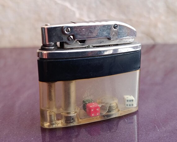 dice cigarette lighter 1970s Transparento German Liquid Lighter With Dice, Vintage Untested Petrol  Lighter, Pocket Lighter, Collectible Lighter, Cigarette Lighter