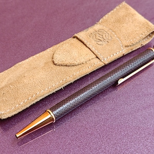 LOEWE Ballpoint Pen Exclusive Loewe Pen With Original Suede Cover, Beautiful Ballpoint Pen, Mechanical Ballpoint Pen, Rare Ballpoint Pen